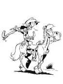 Lucky Luke kleurplaat 3